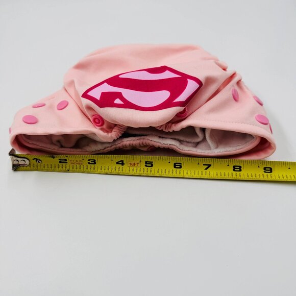 DC Comics Heroes Snap In One Cloth Diaper w/Cape Supergirl Adjustable - Picture 14 of 16